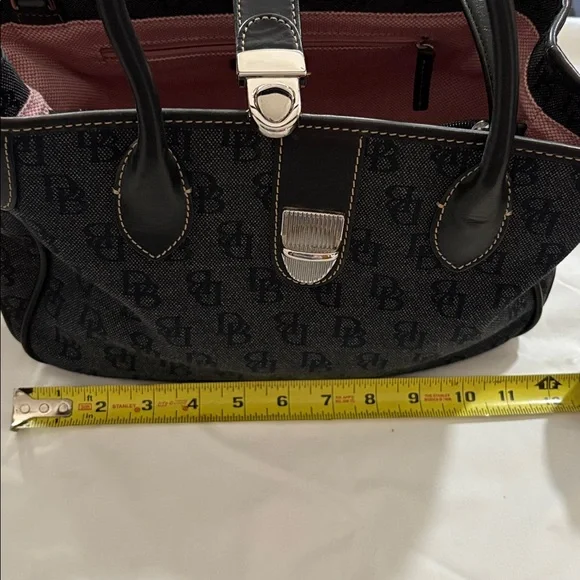 Dooney & Bourke Black Logo Jacquard Satchel with Matching Wallet - Picture 10 of 14